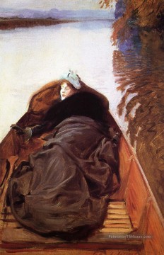 John Singer Sargent œuvres - Automne sur la rivière aka Mlle Violet Sargent John Singer Sargent